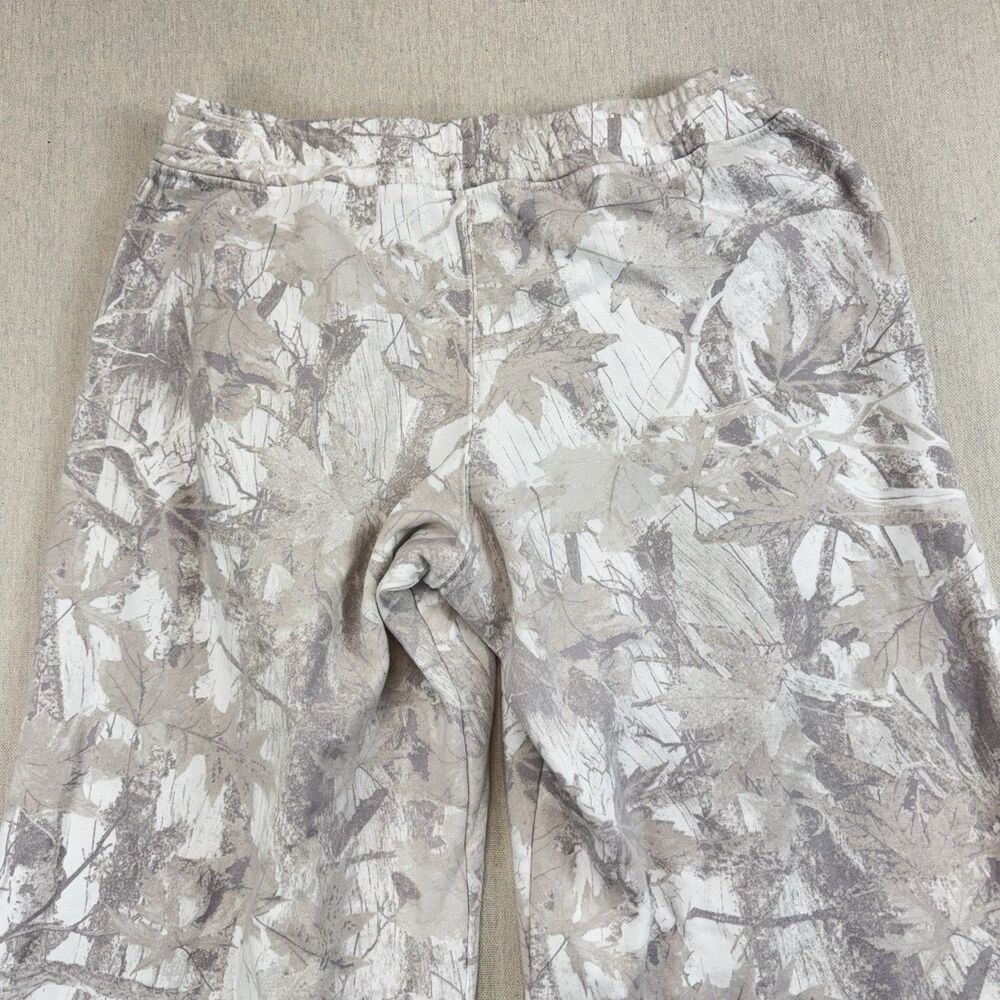 Hollister Women's Sweatpants Drawstring Cream Camo Print White Beige Pants M - Picture 9 of 11